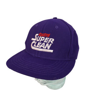 Vintage Castrol Super Clean Spellout Snapback Hat